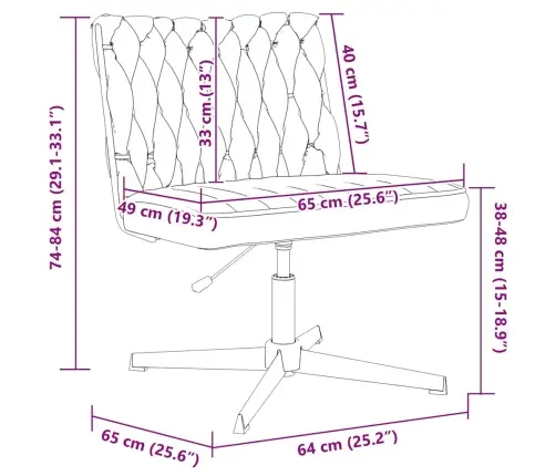 Pasukama Biuro Kėdė, Kreminės Spalvos, Audinys