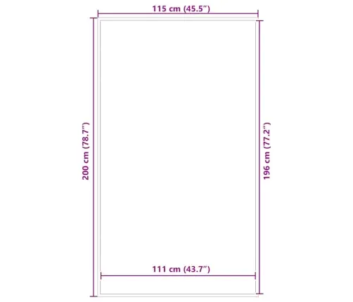 Kāju Paklājiņš Antracīts 115X200 Cm Vidaxl