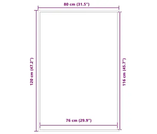 Durvju Paklājs, Melns, 80X120 Cm Vidaxl