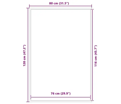 Durvju Paklājs, Zils, 80X120 Cm Vidaxl