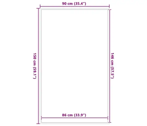 Durvju Paklājs, Zils, 90X150 Cm Vidaxl