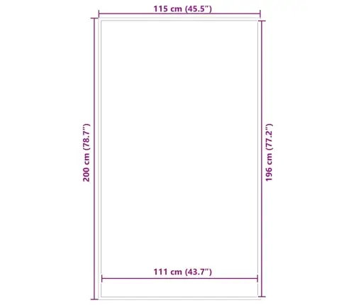Durvju Paklājs, Zils, 115X200 Cm Vidaxl