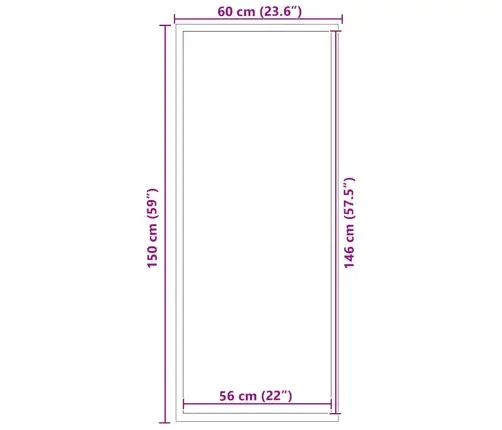 Durvju Paklājs, Brūns, 60X150 Cm Vidaxl