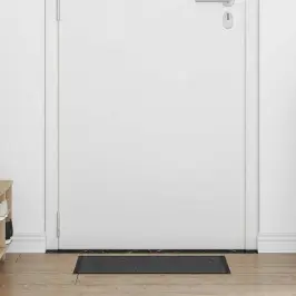 Durų Kilimėlis Juoda Ir Pilka 40 X 60 Cm Polipropilenas Ir Pvc