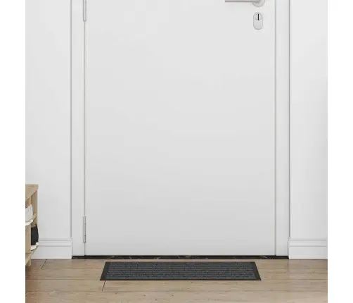 Durų Kilimėlis Juoda Ir Pilka 40 X 60 Cm Polipropilenas Ir Pvc