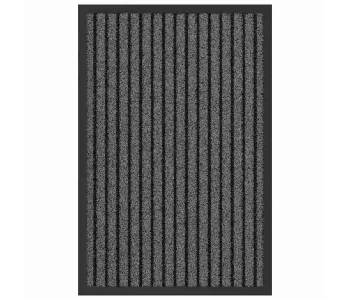 Durų Kilimėlis Juoda Ir Pilka 40 X 60 Cm Polipropilenas Ir Pvc