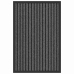 Durvju Paklājs Melns, Pelēks 40 X 60 Cm Polipropilēns, Pvc Vidaxl