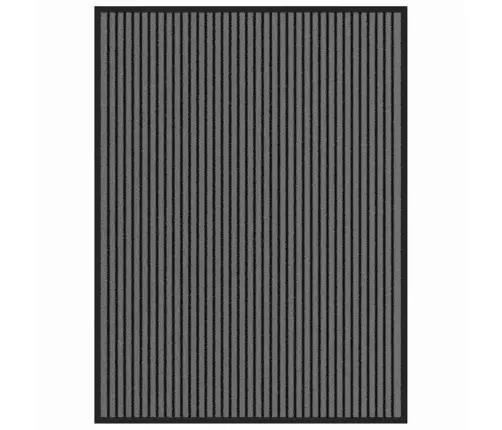 Durvju Paklājs Melns Un Pelēks 80 X 120 Cm Polipropilēns, Pvc Vidaxl