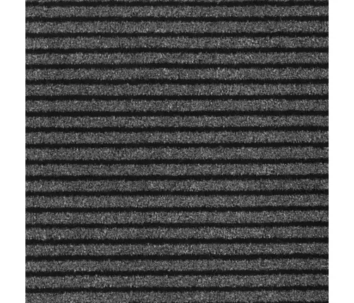 Durvju Paklājs Melns Un Pelēks 80 X 120 Cm Polipropilēns, Pvc Vidaxl