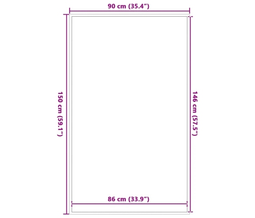 Uksematt Triip Must Ja Hall 90X150 Cm