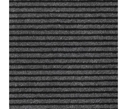 Durų Kilimėlis, Juodos Ir Pilkos Spalvos, 115X200cm Dryžuotas