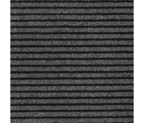 Durų Kilimėlis, Juodos Ir Pilkos Spalvos, 115X300cm Dryžuotas