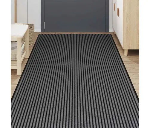 Uksematt, Triibuline, Must Ja Hall, 115 X 400 Cm