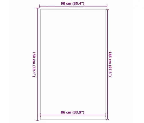 Durvju Paklājs, Antracītpelēks, 90X150 Cm Vidaxl