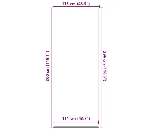 Durvju Paklājs, Antracītpelēks, 115X300 Cm Vidaxl