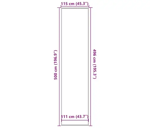 Durvju Paklājs, Antracītpelēks, 115X500 Cm Vidaxl