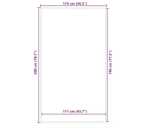 Durų Kilimėlis, Rudos Spalvos, 115X200Cm
