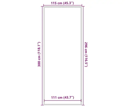 Durvju Paklājs, Brūns, 115X300 Cm Vidaxl