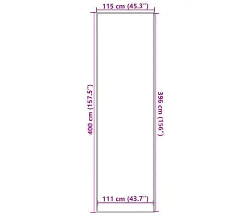 Durvju Paklājs, Brūns, 115X400 Cm Vidaxl