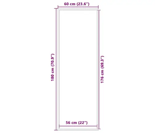 Durvju Paklājs, Pelēks, 60X180 Cm Vidaxl