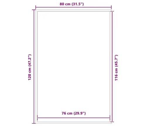 Durų Kilimėlis, Pilkos Spalvos, 80X120Cm