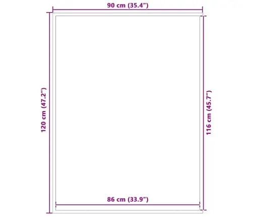 Durvju Paklājs, Pelēks, 90X120 Cm Vidaxl
