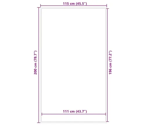 Durvju Paklājs, Pelēks, 115X200 Cm Vidaxl