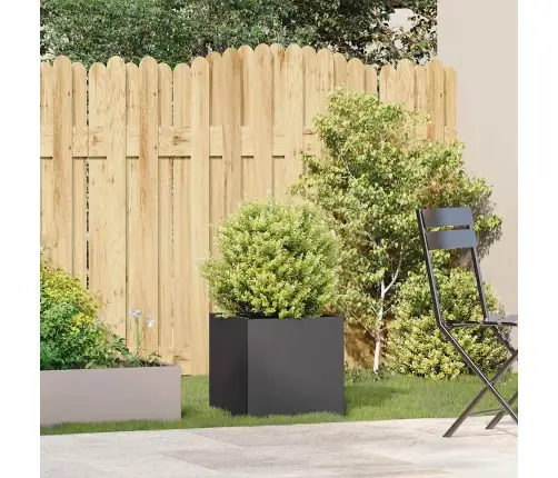 Stādītājs Melns 40X40X40 Cm Auksti Velmēts Tērauds Vidaxl