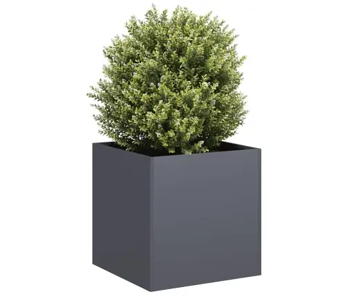 Puķu Kaste, Pelēka, 40X40X40 Cm, Auksti Velmēts Tērauds Vidaxl