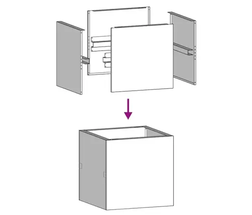 Taimekast, Rooste, 40X40X40 cm Ilmastikukindel Teras