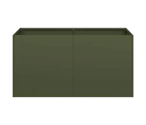 Puķu Kaste, Olīvzaļa, 80X40X40 Cm, Auksti Velmēts Tērauds Vidaxl