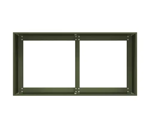 Puķu Kaste, Olīvzaļa, 80X40X40 Cm, Auksti Velmēts Tērauds Vidaxl