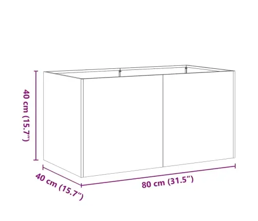Lovelis, 80X40X40cm Nerūdijantis Plienas