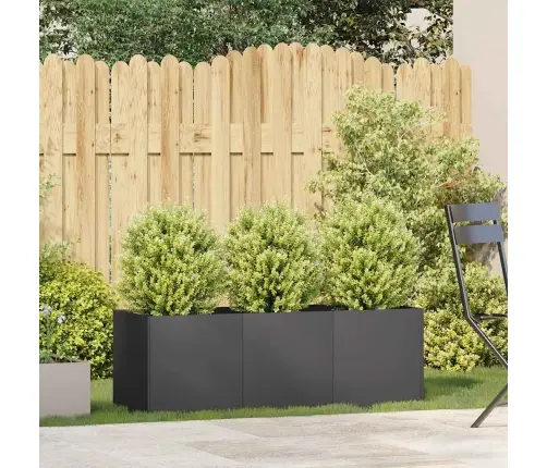 Puķu Kaste, Melna, 120X40X40 Cm, Auksti Velmēts Tērauds Vidaxl