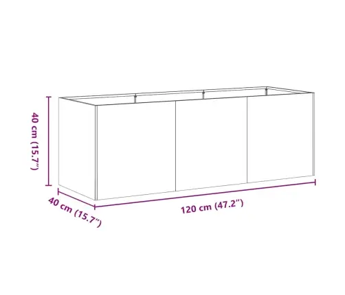 Puķu Kaste, Olīvzaļa, 120X40X40 Cm, Auksti Velmēts Tērauds Vidaxl