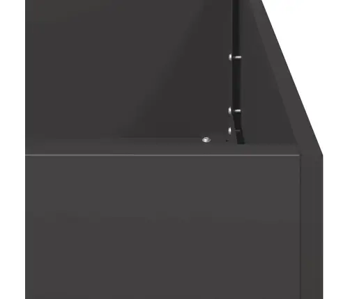 Puķu Kaste, Melna, 200X40X40 Cm, Auksti Velmēts Tērauds Vidaxl