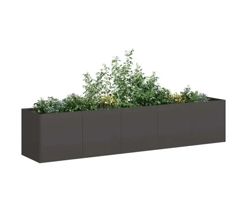 Puķu Kaste, Melna, 200X40X40 Cm, Auksti Velmēts Tērauds Vidaxl