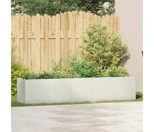 Taimekast, Valge, 200X40X40 cm Külmvalts Teras