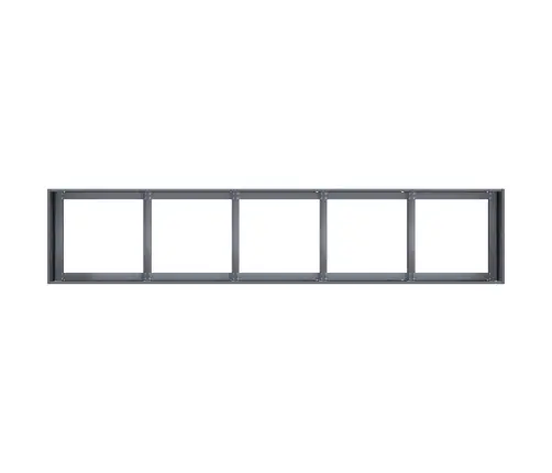 Puķu Kaste, Pelēka, 200X40X40 Cm, Auksti Velmēts Tērauds Vidaxl