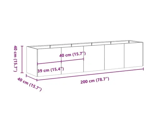Lovelis, 200X40X40cm Galvanizuotas Plienas