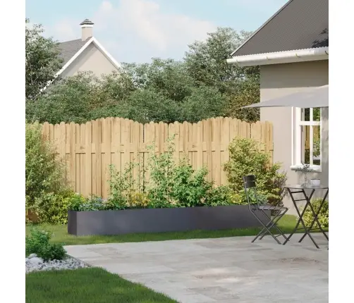 Puķu Kaste, Pelēka, 280X40X40 Cm, Auksti Velmēts Tērauds Vidaxl