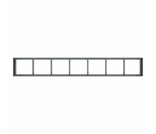 Puķu Kaste, Pelēka, 280X40X40 Cm, Auksti Velmēts Tērauds Vidaxl