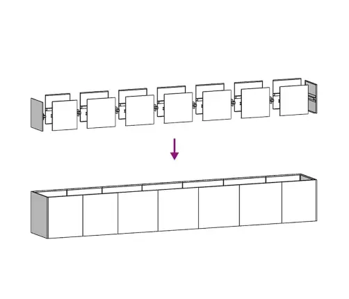 Puķu Kaste, Olīvzaļa, 280X40X40 Cm, Auksti Velmēts Tērauds Vidaxl