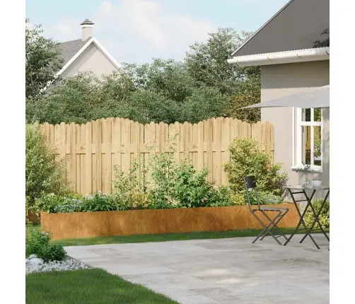 Puķu Kaste, Rūsas, 360X40X40 Cm, Izturīgs Tērauds Vidaxl