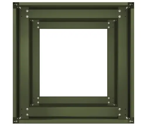 Puķu Kaste, Olīvzaļa, 40X40X80 Cm, Auksti Velmēts Tērauds Vidaxl