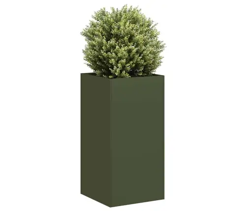 Puķu Kaste, Olīvzaļa, 40X40X80 Cm, Auksti Velmēts Tērauds Vidaxl