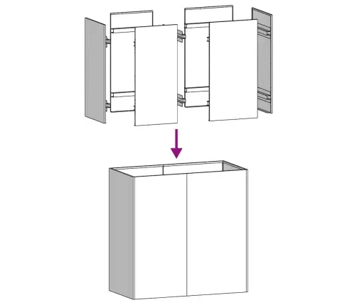 Lovelis, Antracito, 80X40X80cm Šaltai Valcuotas Plienas