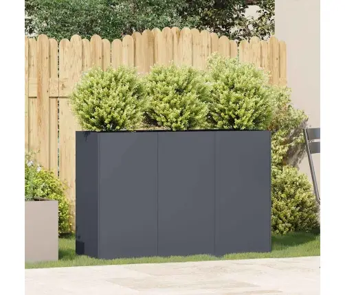 Puķu Kaste, Pelēka, 120X40X80 Cm, Auksti Velmēts Tērauds Vidaxl