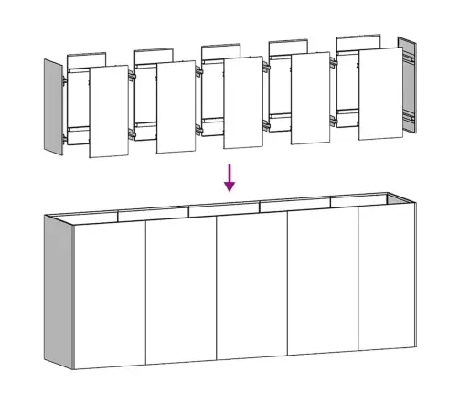 Puķu Kaste, 200X40X80 Cm, Nerūsējošs Tērauds Vidaxl