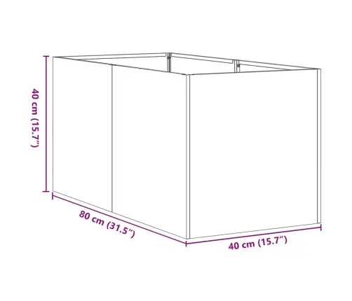 Puķu Kaste, Melna, 40X80X40 Cm, Auksti Velmēts Tērauds Vidaxl